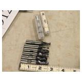 Lot of (8) 2 Flute Carbide End Mill - 1/4" (x1), 1/8" (x1), 3/8" (x4), 5/16" (x2)