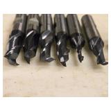 Lot of (8) 2 Flute Carbide End Mill - 1/4" (x1), 1/8" (x1), 3/8" (x4), 5/16" (x2)