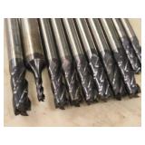 Lot of (10) 4 Flute Carbide End Mill - 1/8" (x1), 5/16" (x1), 3/16" (x2), 1/4" (x6)