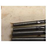 Lot of (10) 4 Flute Carbide End Mill - 1/8" (x1), 5/16" (x1), 3/16" (x2), 1/4" (x6)