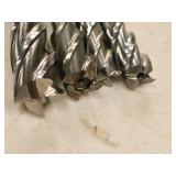 Lot of (4) 4 Flute Carbide End Mill - 13/16, 5/8, 23/32, 1/2