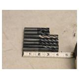 Lot of (7) 4 Flute Carbide End Mill - 7/16 (x2), 1/2 (x4), 3/8 (x1)