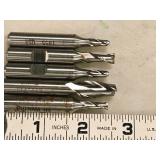 Lot of (5) 2 Flute Carbide End Mill - .1855 (x1), .1845 (x2), 13/32 (x1), .248 (x1)