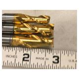 Lot of (3) 2 Flute Titanium Nitride Coated HSS End Mill - 7/16 (x2), 5/16 (x1)