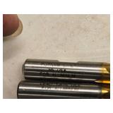 Lot of (3) 2 Flute Titanium Nitride Coated HSS End Mill - 7/16 (x2), 5/16 (x1)