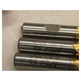 Lot of (3) 2 Flute Titanium Nitride Coated HSS End Mill - 7/16 (x2), 5/16 (x1)