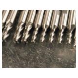 Lot of (7) 4 Flute Double Sided Carbide End Mill - 5/16 (x3), 3/8 (x1), 1/64 (x1), 3/16 (x5)