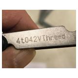 Thickness Gauge and 4t042V Thread Gauge with Extra Gauge Pieces