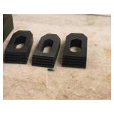Lot of (5) Serated Step Strap Clamp - (2) 6" long, (3) 2-1/2" long