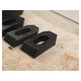 Lot of (5) Serated Step Strap Clamp - (2) 6" long, (3) 2-1/2" long