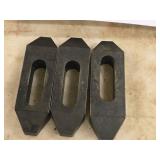 Lot of (3) Plain Strap Clamps 4"