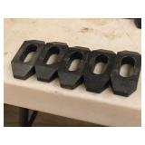 Lot of (5) Plain Strap Clamps 2 1/2"