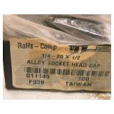 Lot of (4 Boxes) Hex Socket Head Cap Screws