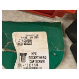 Lot of (2 Plastic Bins) Hex Socket Head Cap Screws - 1/2x1-1/4