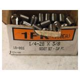 Lot of (2 Boxes) Socket Set Screws Cup Pt. 3/8-16x3/8, 1/4-28x3/8