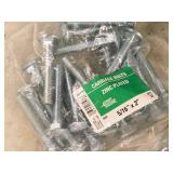 Lot of (1 Box + 3 Bags) Carriage Bolts - 5/16"x2", 3/8"x1", 5/16"-18x1
