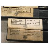 Lot of (5) Addison 4 Flute Single Side End Mill - 1/8, 1/4, 3/8, 3/16, 5/16