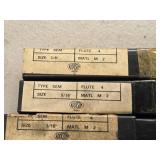 Lot of (5) Addison 4 Flute Single Side End Mill - 1/8, 1/4, 3/8, 3/16, 5/16