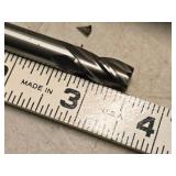 Lot of (8) Shars - 3/8 4 Flute Double Sided HSS End Mill