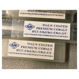 Lot of (7) Allied Machine & Engineering Tialn Coated Premium Cobalt 4 Flute Roughing End Mill - 5/8x5/8x1-5/8x3-3/4"