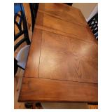 Elegant Farmhouse Black Dining Table with 6 Chairs