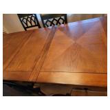 Elegant Farmhouse Black Dining Table with 6 Chairs