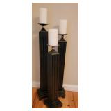 Uttermost Extra Tall Pillar Candlestick Décor ~ Set of 3