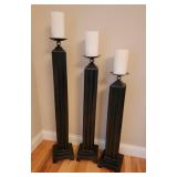 Uttermost Extra Tall Pillar Candlestick Décor ~ Set of 3