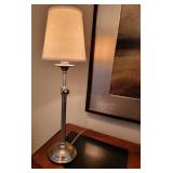 Brush Nickel Telescoping Candlestick Table Lamp