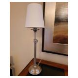 Brush Nickel Telescoping Candlestick Table Lamp