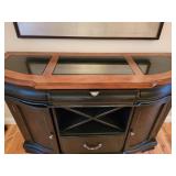 Black Farmhouse Buffet Cabinet with Granite Insert