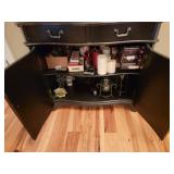 Floral Stencil Panel Dresser Cabinet