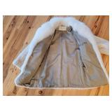 Ribnick Furs Vintage Off-White Mink Fur Coat with Fox Collar