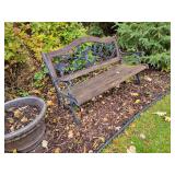 Berkeley Forge Weathered Rose Vine Garden Bench