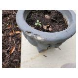 Light Gray Concrete Grecian Urn Garden Planters