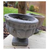 Light Gray Concrete Grecian Urn Garden Planters