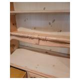 Bassett White Wash Pine Student Desk with Book Shelf and Chair