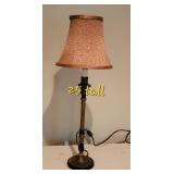 Muted Gold Gilt Candlestick Table Lamp