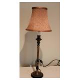 Muted Gold Gilt Candlestick Table Lamp