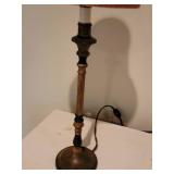 Muted Gold Gilt Candlestick Table Lamp