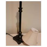 Burnished Bronze Candlestick Table Lamp