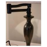 Burnished Bronze Swing Arm Table Lamp