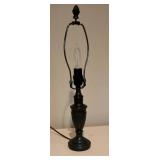 Petite Burnished Bronze Candlestick Table Lamp