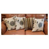 Pier One Stripes and Chrysanthemum Pillow Décor ~ 4