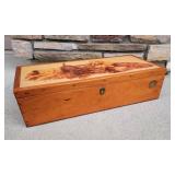 Ducks Unlimited Golden Retriever Puppy Wooden Chest Box