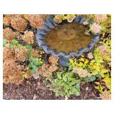 Fabulous Scalloped Shell Concrete Birdbath