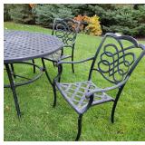 Heavy Cast Aluminum Patio Table and 4 Chairs