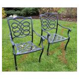 Heavy Cast Aluminum Patio Chairs ~ Set of 2