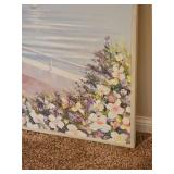 Santorini Coastal Sailing Scene Vintage Décor