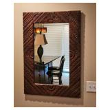 Spoon Carved Floral Molding Hall Mirror